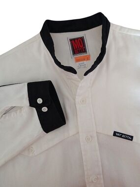 Mo Betta Western Shirt Mens 16.5  Vintage Garth Brooks Rodeo White Black 90s